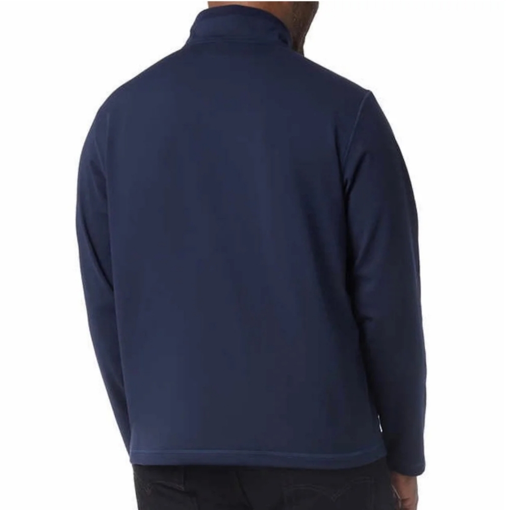 32 Heat Stormy Night Blue Half Zip Long‎ Sleeve Men Shirt Size L - Picture 3 of 13